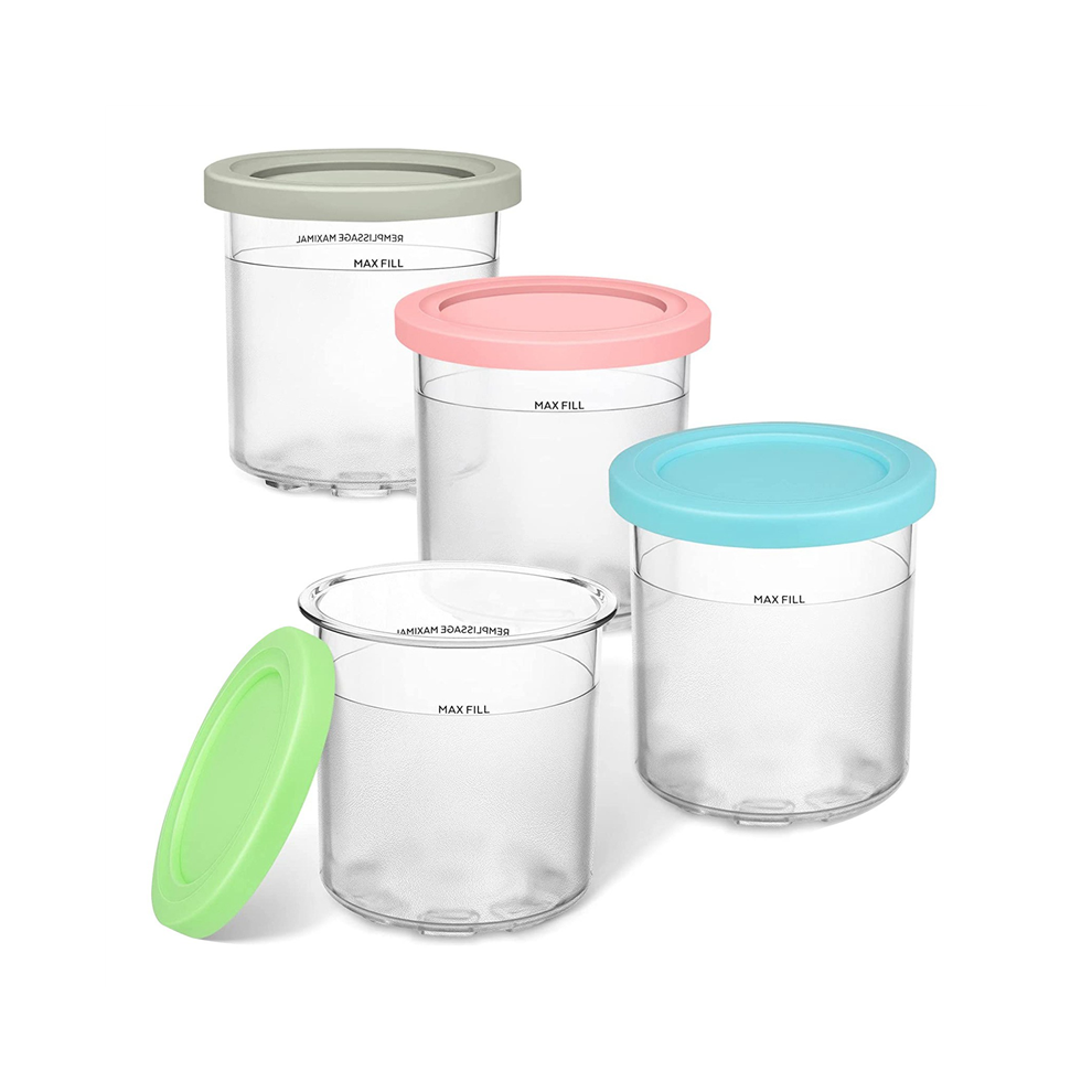 Replacement Pints and Lids for Ninja Creami for NC300, NC301(4 Pack )