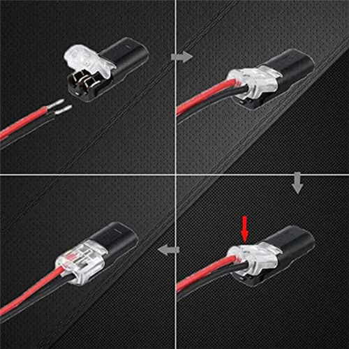 50PCS Double-Wire Plug-in Connector with Locking Buckle 2 Pin 2 Way 2