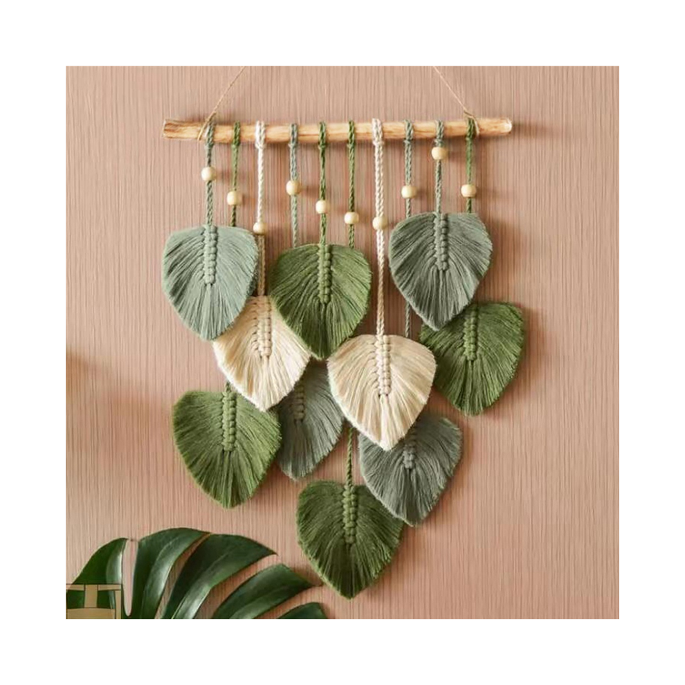 Wall Hanging Boho Room Home Decor Woven Aesthetic Wall Tapestry Green