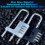 Combination Padlock, Waterproof Heavy Duty Padlock with Code, Black 6