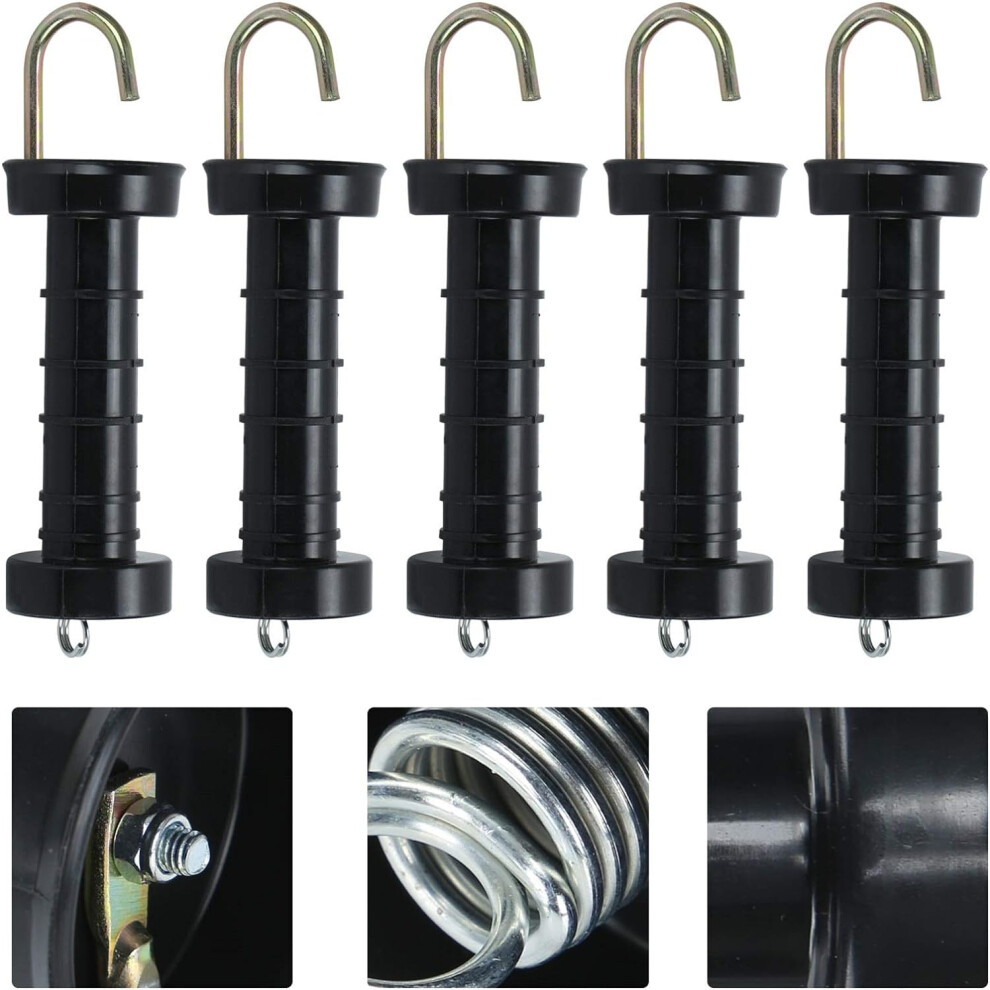 5 x Heavy Duty Electric Fence Handle - Fencing Internal Spring Hook