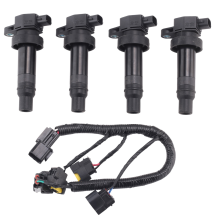 4Pcs 27301-2B010 Ignition Coil with Line for IX35