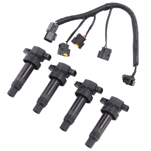4Pcs 27301-2B010 Ignition Coil with Line for IX35 2