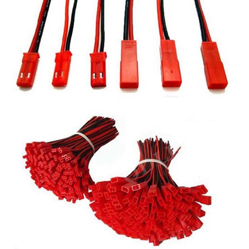50 Pairs 10Cm Jst Connector Plug Cable Male+Female For Rc 4851529422790