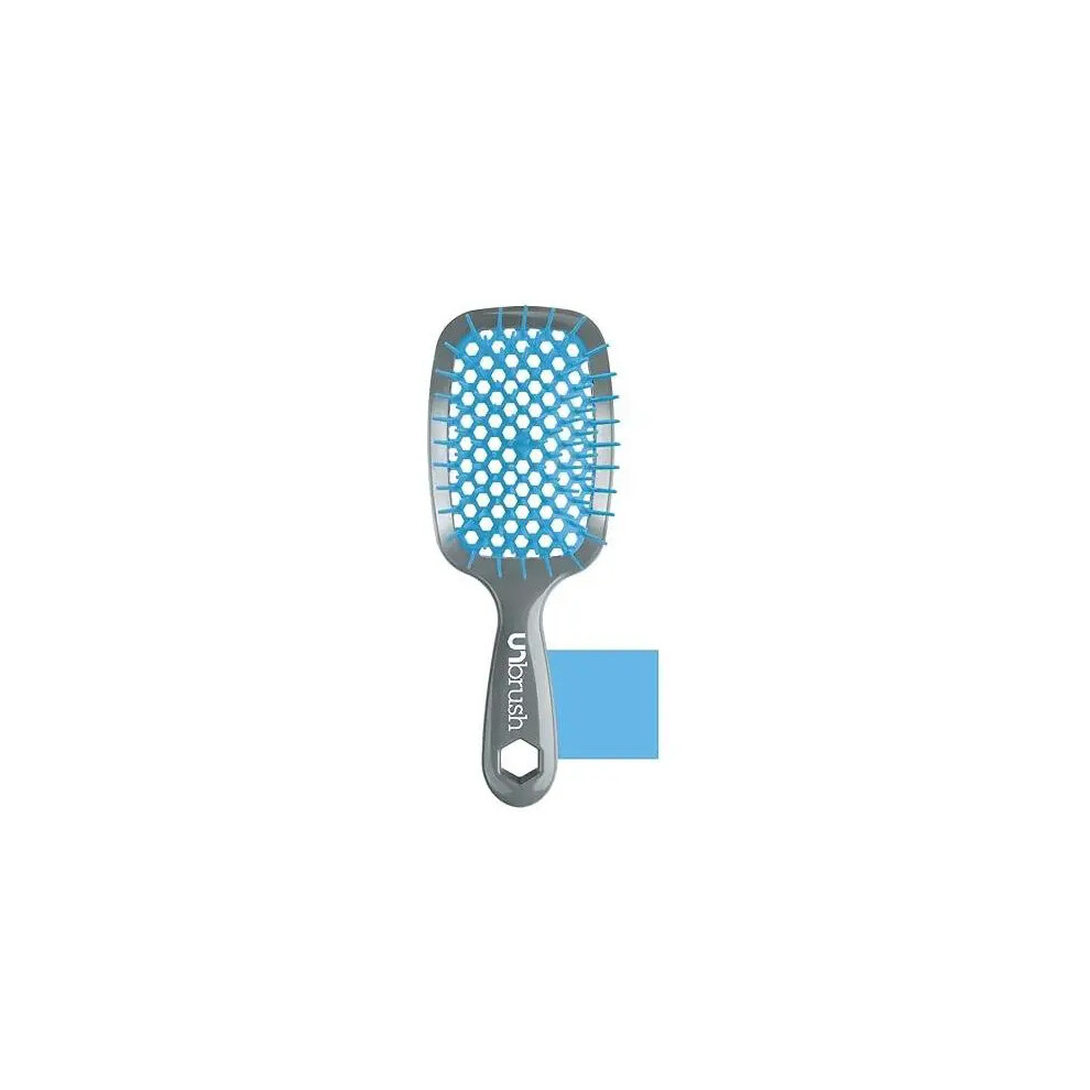 (Cyan) Hair Comb Climb Ventilation Massage Hollowing Out Hairbrush Untangle Unknot Undo Brush