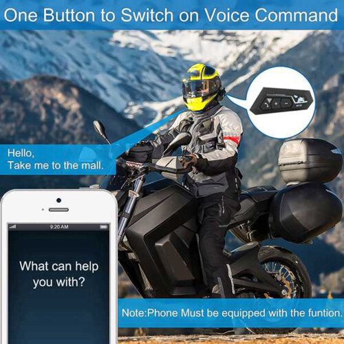 2 Set Motorcycle 5.0 Bluetooth Helmet Intercom Universal Pairing 2