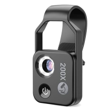 200X Cell Phone Microscope with Lens, with Light/Universal Clip