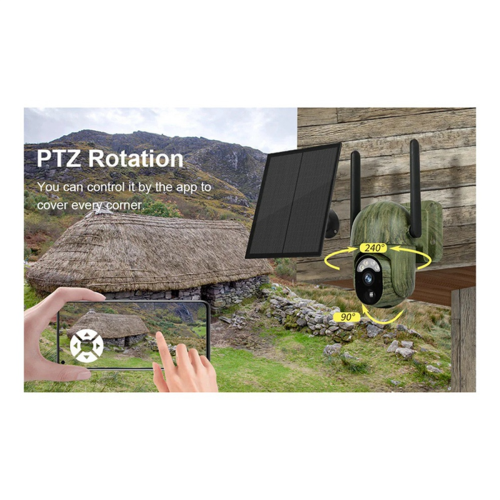 4MP 4G Solar Security Camera 2-Way Talk Waterproof Wildlife Camera(A) 2
