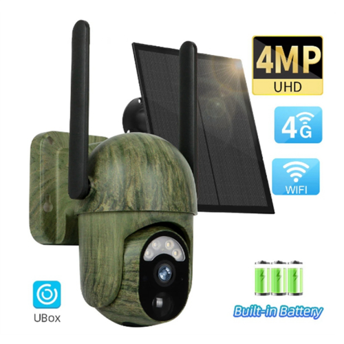 4MP 4G Solar Security Camera 2-Way Talk Waterproof Wildlife Camera(A) 1