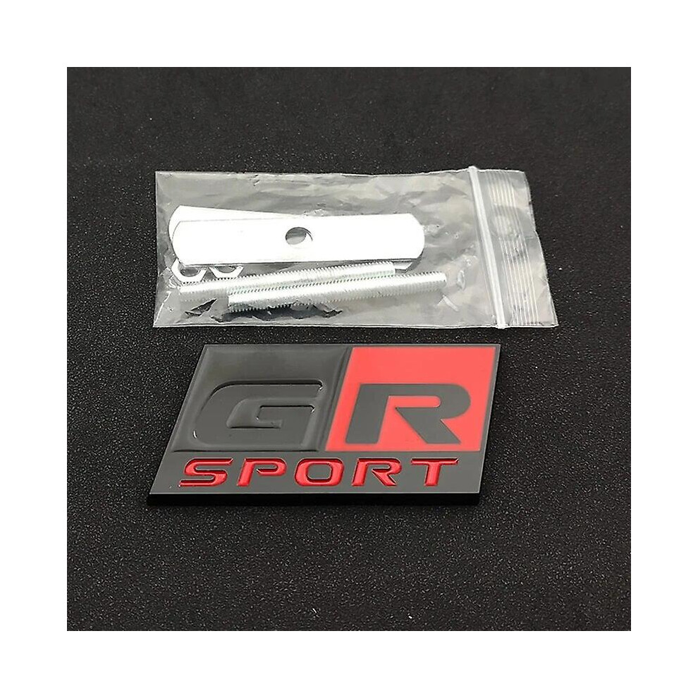 (Grill Balck) 3D Metal Logo Gr Sport Emblem Car Trunk Front Grill Badge For Toyota Yaris Chr Rav4 Corolla Hilux Gr Sport Sticker Accessories 9430790508942