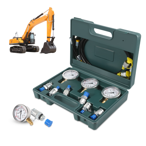 Hydraulic Pressure Guage Test Kit With Hose Coupling And Gauge Tools 2
