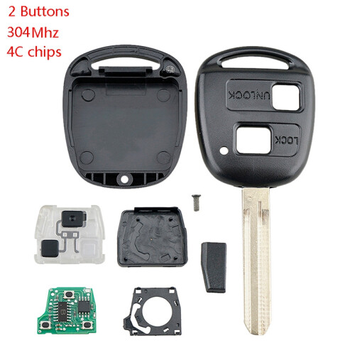 Car Smart Remote Key 2 Buttons for 2001-2007 304MHZ 1