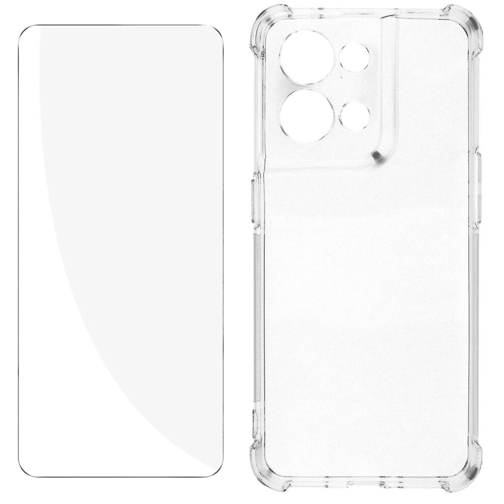 Oppo Reno 8 5G Protection Pack Reinforced Case Tempered Glass Transparent 9048217201460