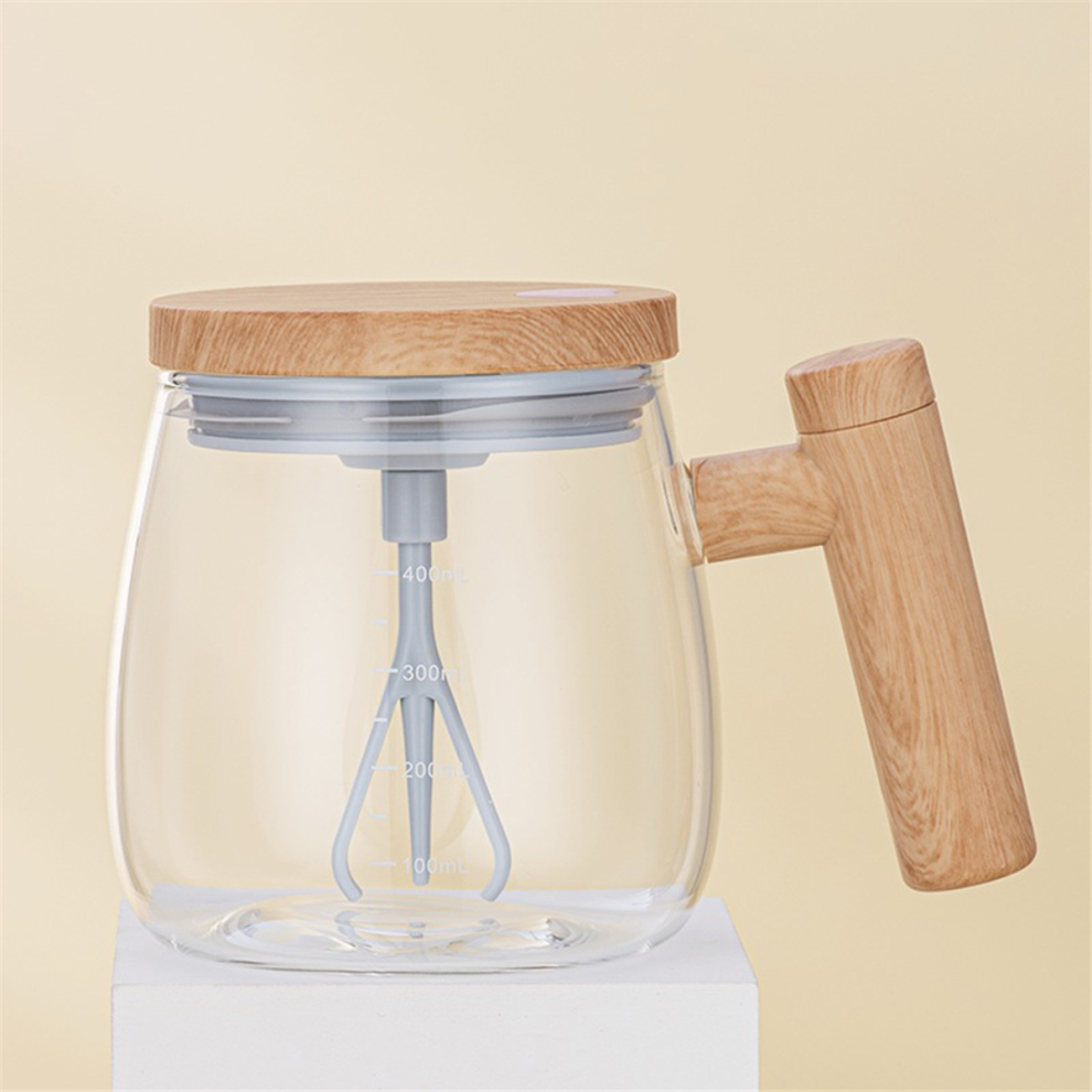 Self Stirring Coffee Mug, Glass Automatic Stirring Cup for Coffee 