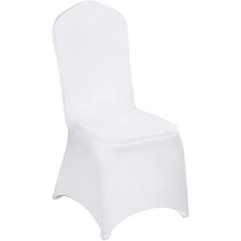 VEVOR 50pcs/100pcs/150pcs Chair Cover Wedding Spandex Flat Fronted Chair Covers Stretch Fabric Removable Washable Protective Wedding Chair Slipcovers