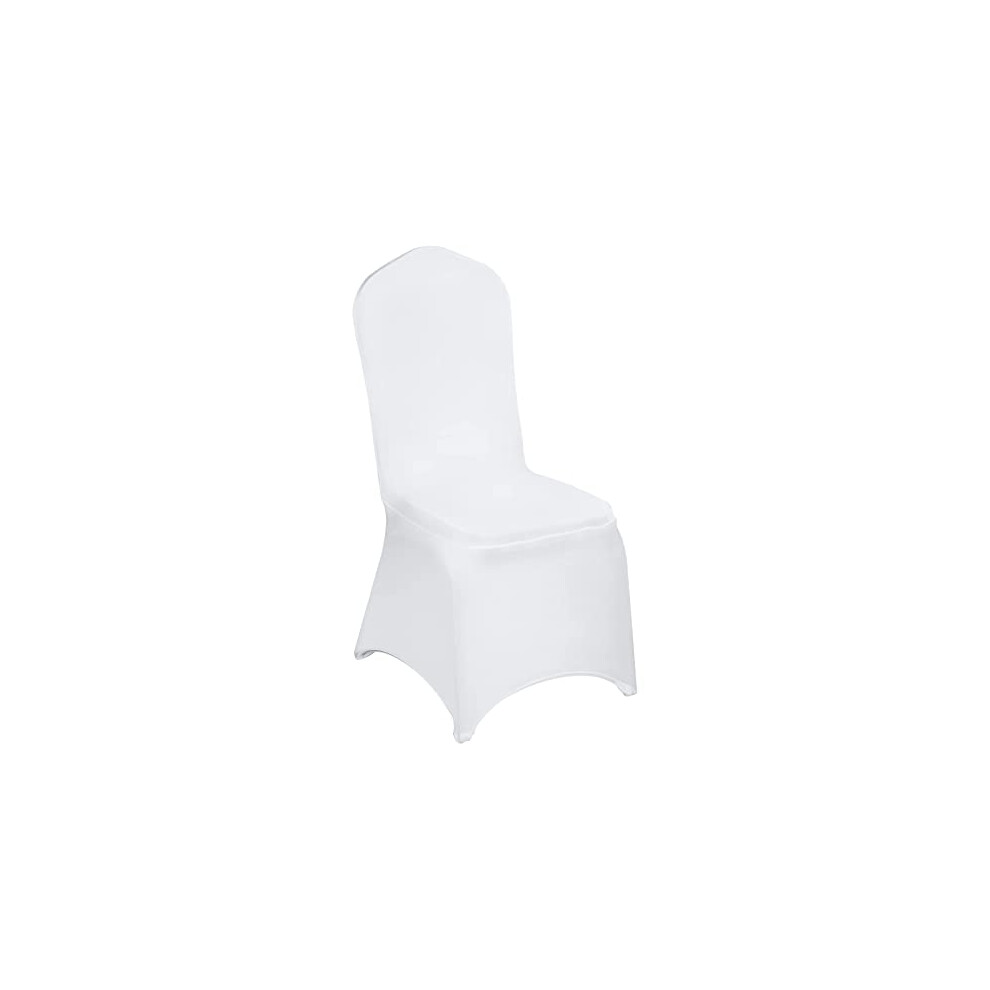 VEVOR 50pcs/100pcs/150pcs Chair Cover Wedding Spandex Flat Fronted Chair Covers Stretch Fabric Removable Washable Protective Wedding Chair Slipcovers