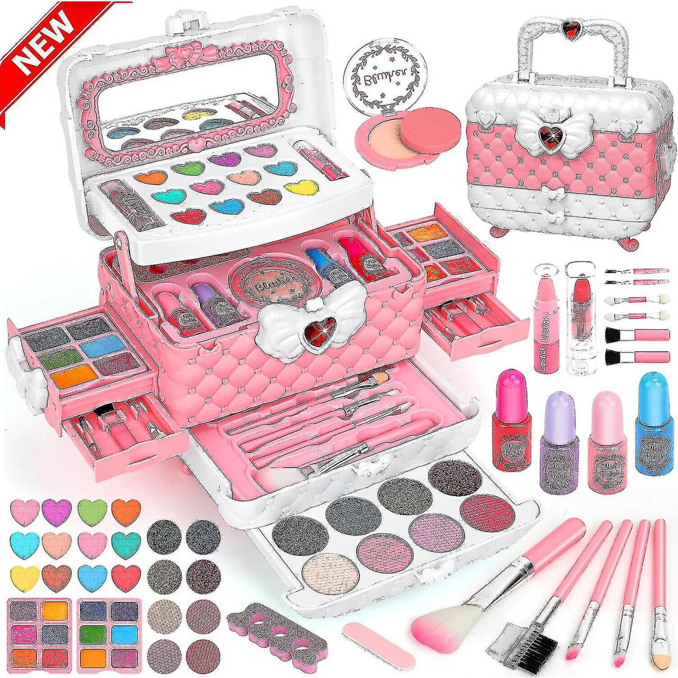 Kids Makeup Toy Kit Washable Kids Makeup Beauty Toy With Portable Cosmetic Box Kb