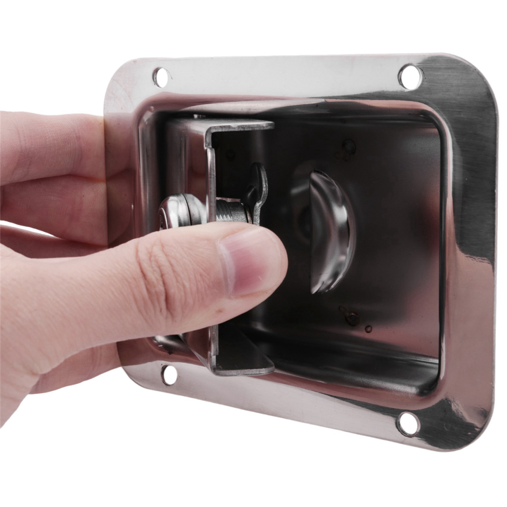 6X Paddle Slam Latch with Lock & Key Travel Trailer Lock RV Door Latch Heavy Duty Flush Mount Handle Latch-image-OPC-PDNWTNK-NEW