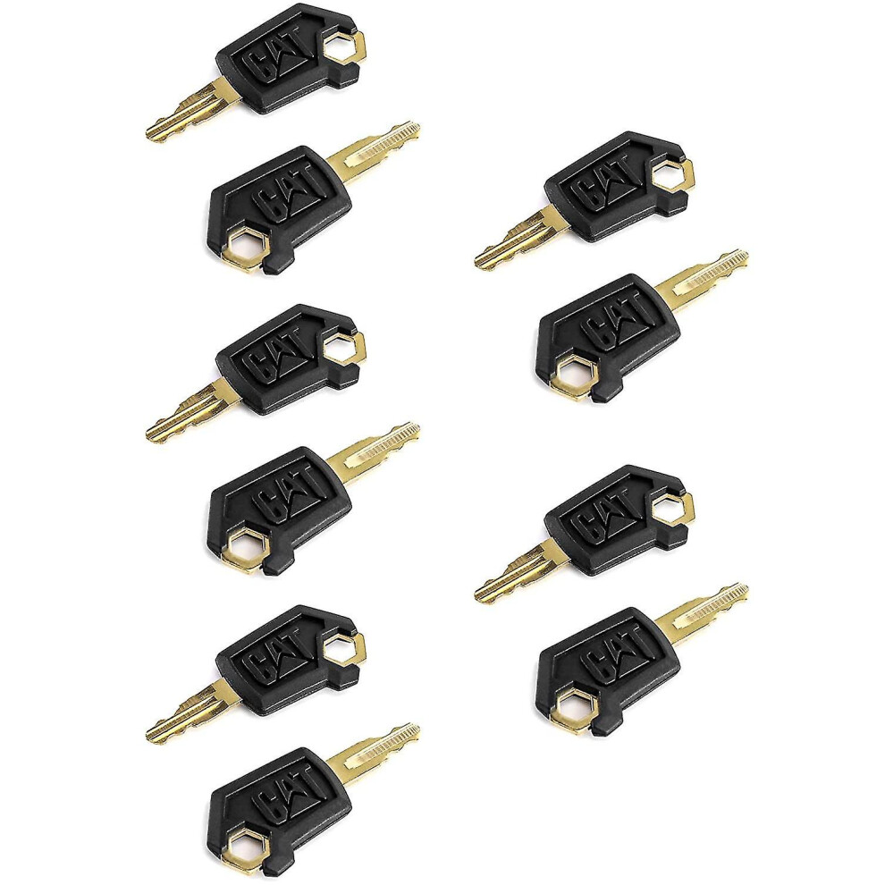 10 Pack 5P8500 Cat Keys, Ignition Keys For Caterpillar Heavy Equipment 9048217206724