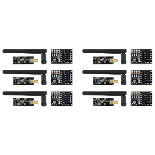6Pcs NRF24L01+PA+LNA RF Transceiver Module with SMA Antenna 2.4 GHz ...