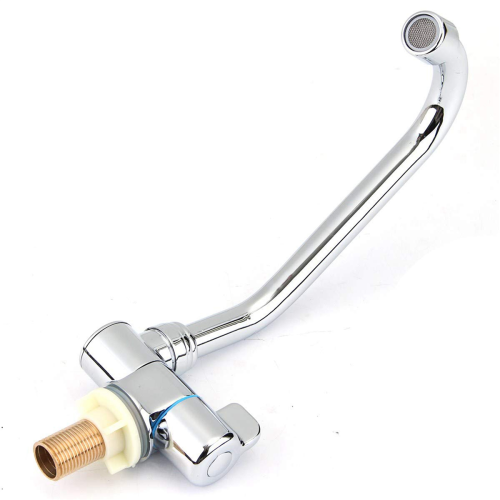 3X Foldable RV Faucet Rotating Single Handle Deck/Wall Mounted RV Kitchen Tap Copper Cold Water 2