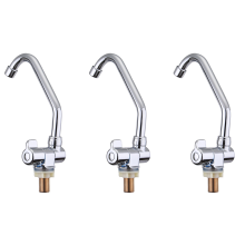 3X Foldable RV Faucet Rotating Single Handle Deck/Wall Mounted RV Kitchen Tap Copper Cold Water