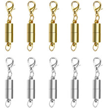Magnetic Jewellery Clasp, 10 Silver-Toned / Gold Magnetic Lobster Clasps, Necklace Bracelet Anklet Magnetic Clasp Converter