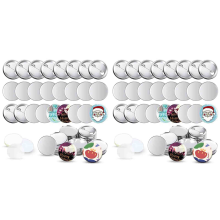 200 Sets Blank Button Making Supplies for Button Maker Machine Round Badge Pin Button Parts, 58mm/2.25 Inch
