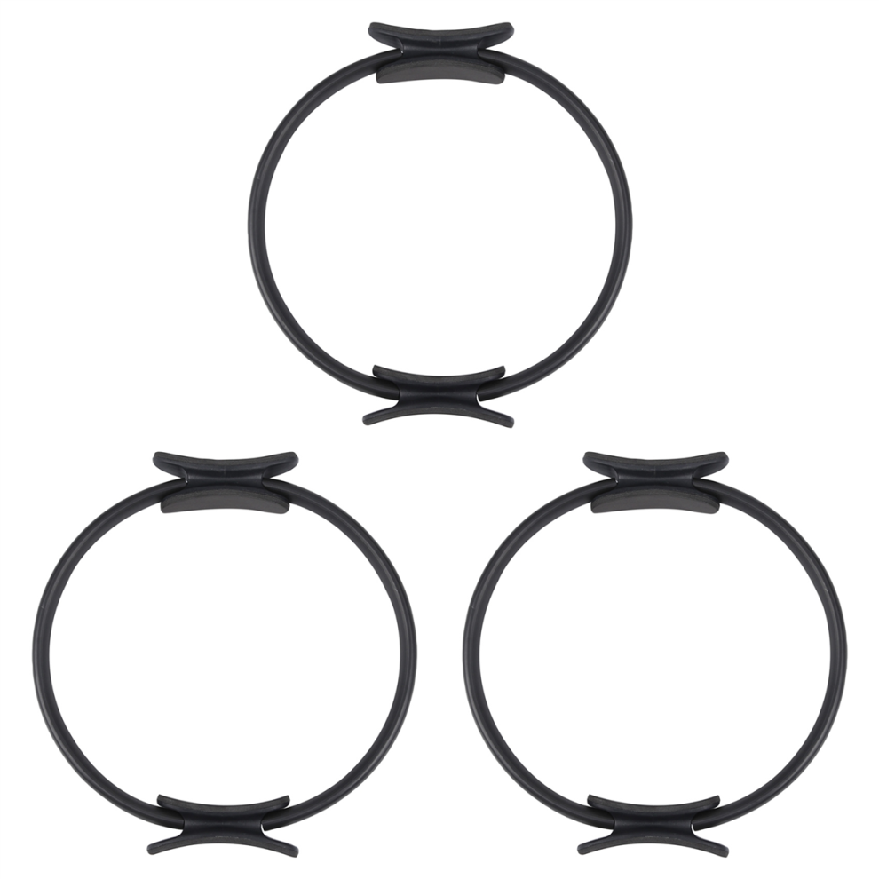 3X Pilates Ring Magic Circle Body Sport Exercise Fitness Strength Yoga Tool-Black 