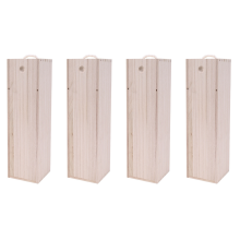 4X Red Wine Bottle Wooden Packing Box for Hampagne Flute Special Wooden Gift Wrap Storage