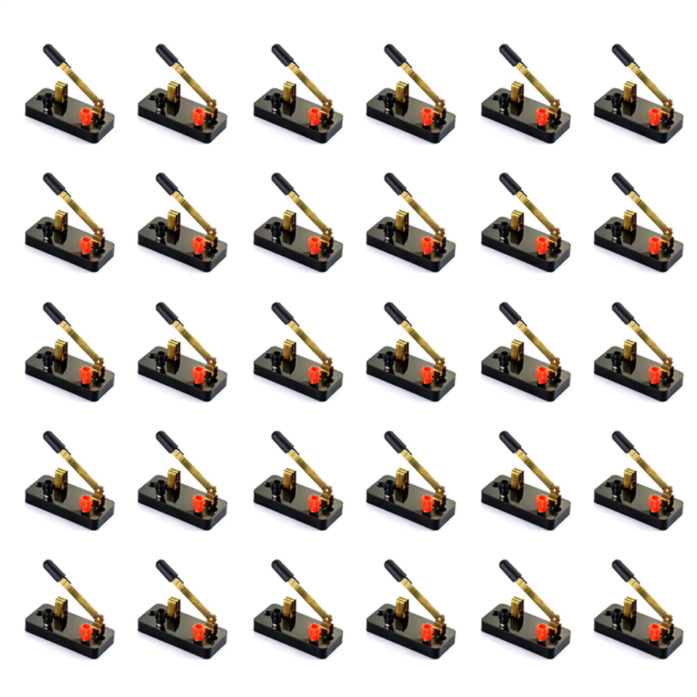 30Pcs Single Pole Single Throw Switch,Knife Switch:used For Physics Laboratory,School Electronic Experimenting 4852494585114