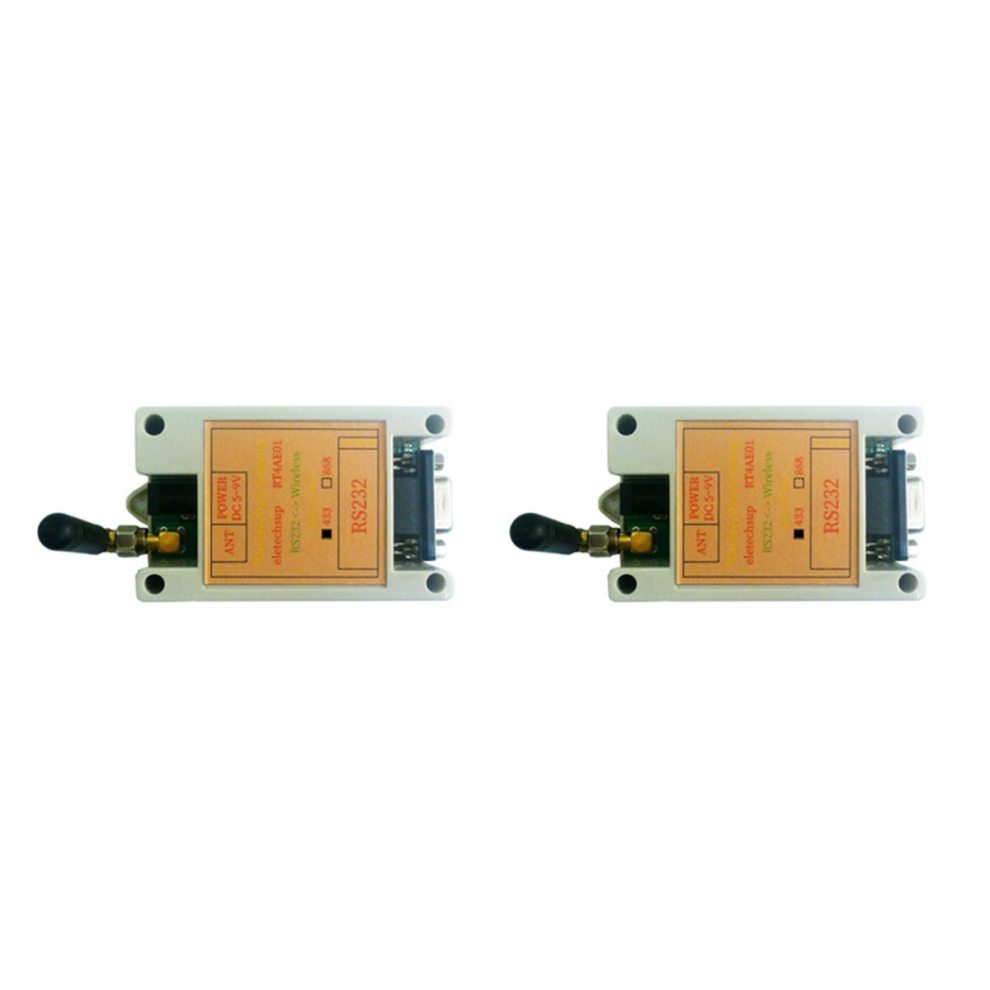 2X RS485 RS232 USB Wireless Transceiver 20DBM 433M Transmitter and Receiver VHF/UHF Radio Modem(RS232)