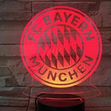 FC Bayern Munich 3D USB Night Light - Anime Atmosphere LED Desk Lamp with Rainbow Colors, Touch & Remote