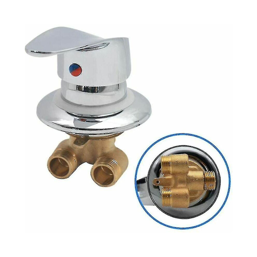 Mixer Tap Shower Cabin Brass Shower Faucet Outlet Diverter Chrome Shower Mixer Tap G1/2 Connector Cold And Hot Water Mixer Shower Compatible Bathroom 8238749123809