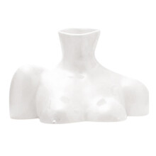 Ceramic Flower Arrangement Decoration Bright Bust Art Vase White