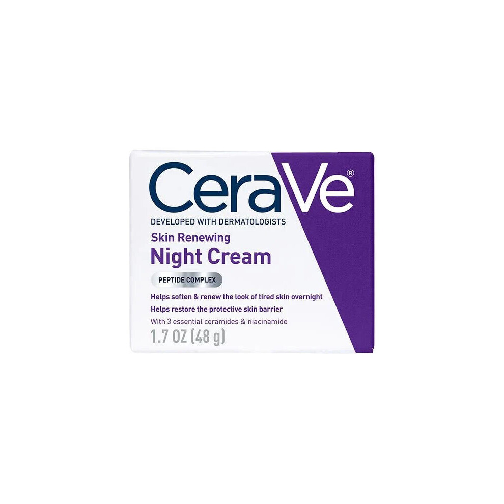 Cerave Skin Renewing Night Cream for Face  with   & Niacinamide Fragrance Free 48g