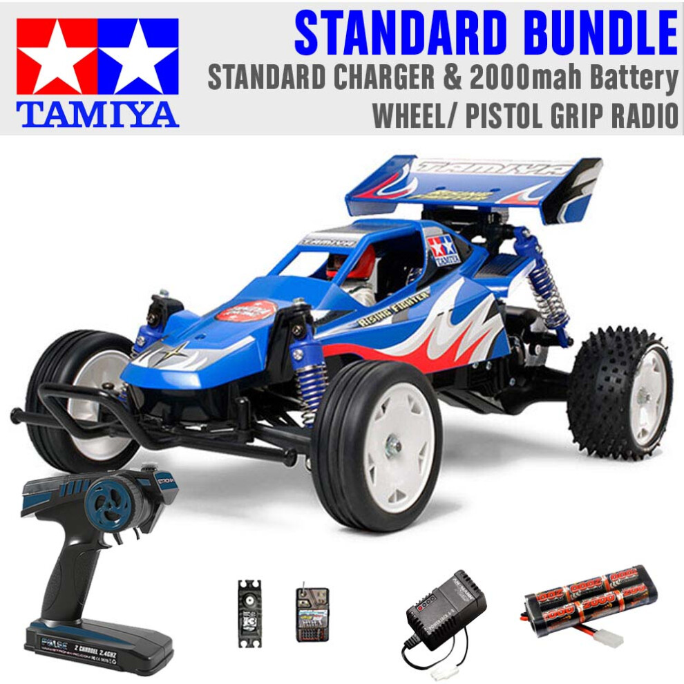 TAMIYA RC 58416 Rising Fighter Buggy 1:10 Standard Wheel Radio Bundle