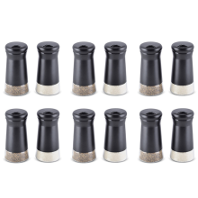Pepper Shakers with Adjustable pour Holes Elegant Stainless Steel Salt and Pepper Dispenser Perfect for Sea Salts 12Pcs