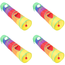 4X Cat Tunnel Pet Tube Collapsible Play Toy Indoor Outdoor Kitty Puppy Toys for Puzzle Exercising Hiding Training