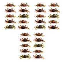 30 Pcs Crab Bait, 3D Simulation Crab Soft Bait with Pointed Hook, Sea Fish Bait Buckle, Sea Fish Fishing Tackle Tools