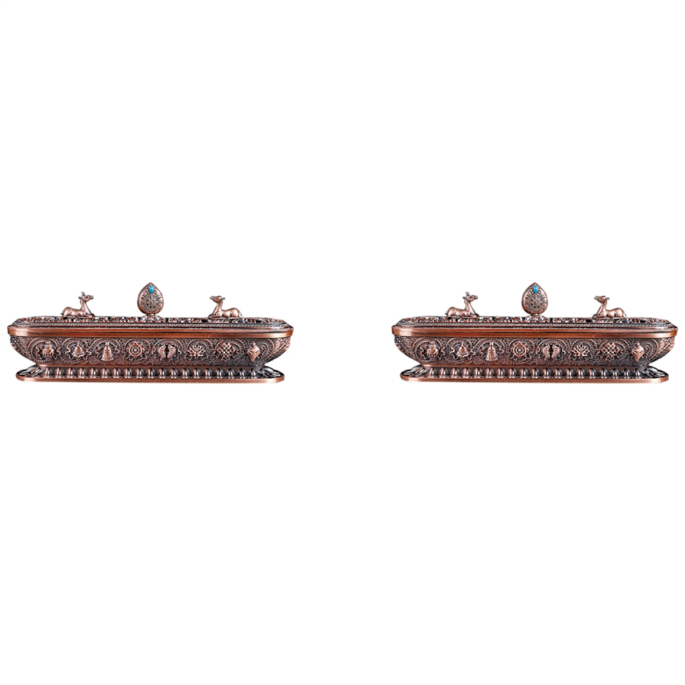 2X Tibet Incense Burner Antique Handmade Incense Stick Holder Zen Teahouse Home Office Decoration Crafts Ornaments 3