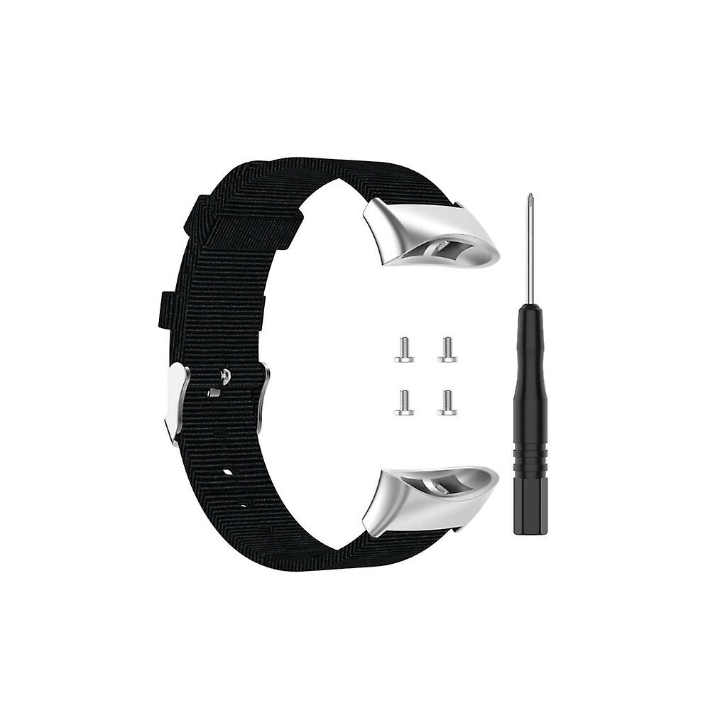 (Black) Replacement Nylon Watch Band Wrist Strap For Garmin Forerunner 45 45S Swim 2 Black 9048217218413