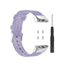 (Purple) Replacement Nylon Watch Band Wrist Strap For Garmin Forerunner 45 45s Swim 2