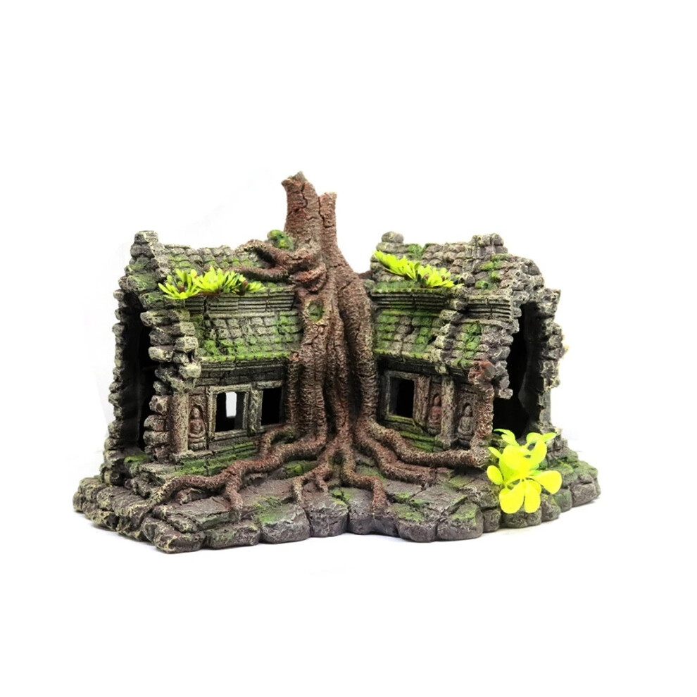 Resin Imitation House Ruins Aquarium Ornament Fish Tank Decoration Aquarium Accessories Aquarium Decor