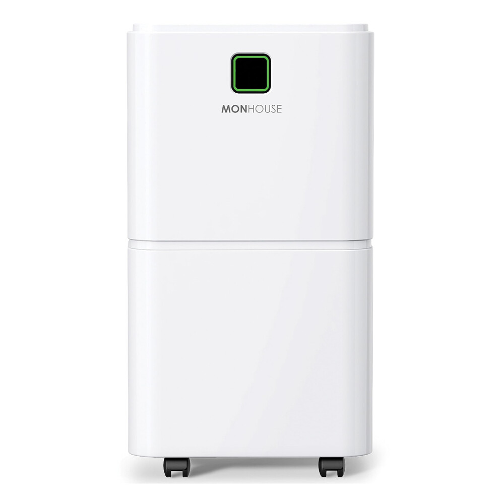 Monhouse 12L/Day Digital Dehumidifier - Sleep Mode, 24 Hr Timer For Laundry Drying, Bedroom, Basement, Garage & Kitchen - Portable Electric Mould