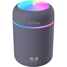 LtYioe Humidifier Portable Mini Humidifiers for Bedroom, Personal Desktop Air Humidifier with Colorful Cycling Light, 2 Mist Modes and Auto Shut-Off