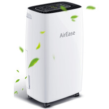 12L/Day Dehumidifiers for Home, Powerful Dehumidifier with Digital Humidity Display & Control, 2.5L Water Tank & Drainage Hose, Childlock