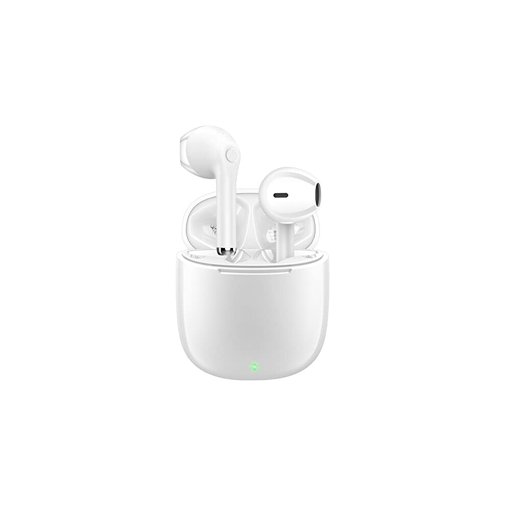 Yobola Wireless Earbuds Bluetooth, Wireless Headphones Hifi Stereo, Ipx5 Waterproof Wireless Earphones Touch Control, Bluetooth Earphones White 6975200460029