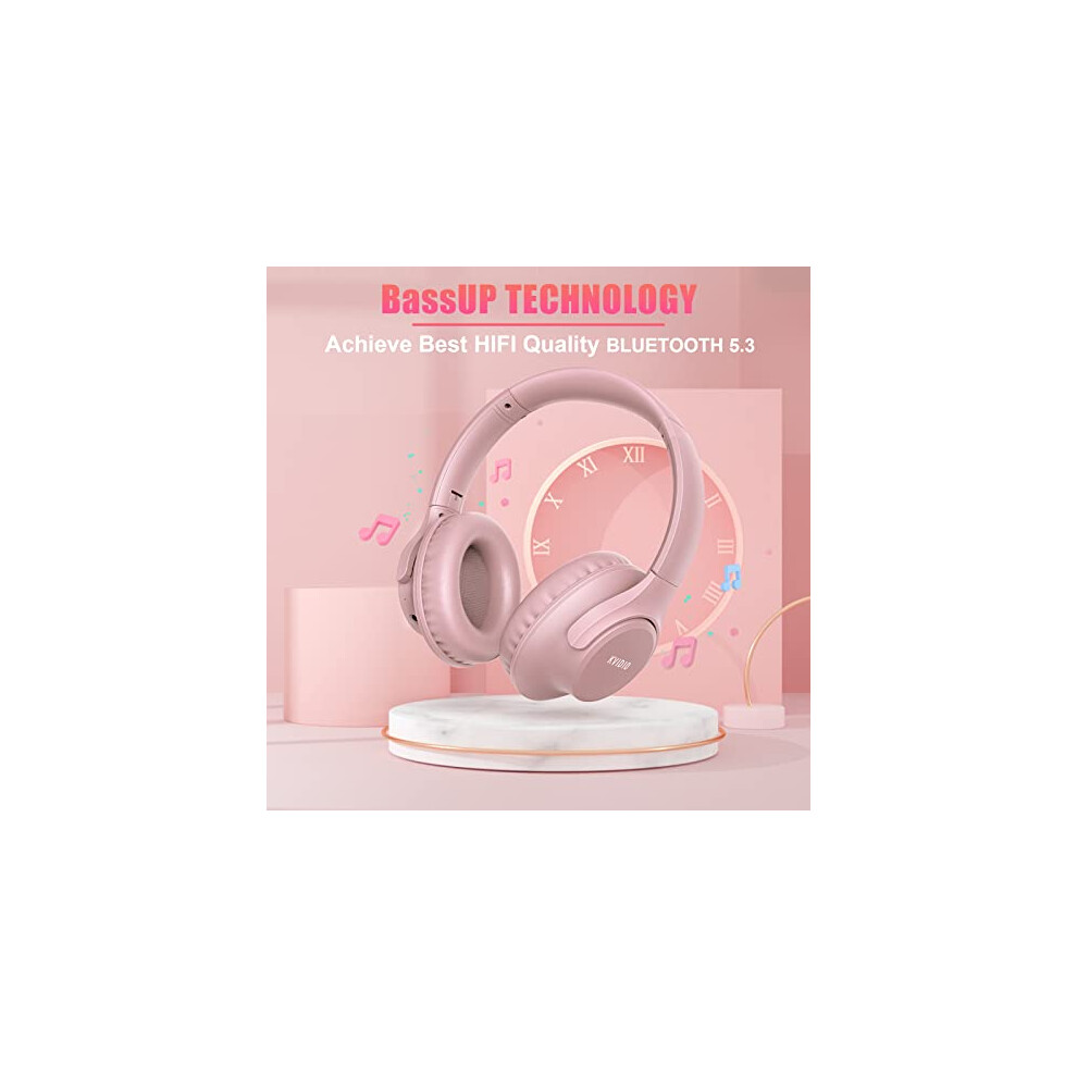 kvidio-bluetooth-headphones-over-ear--65-hours-playtime-wireless-headphones-with-microphone--foldable-lightweight-headset-with-deep-bass--pink