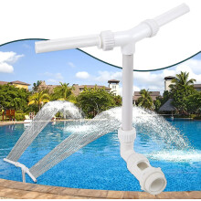 Pool Fountain For Above And In-ground Pools, Adjustable Dual Spray Waterfall Sprinkler Cooler For Pool, High-pressure Pool Spray Fountain